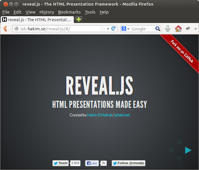 Reveal.js screenshot