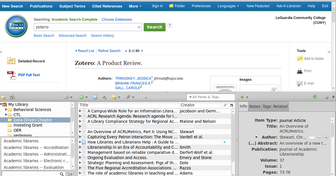 File management from within Zotero File management from within Zotero