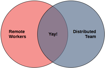 remote workers vs distributed team