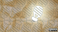 One lightbulb lit out of several