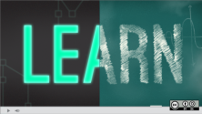 word learn in chalk on blackboard