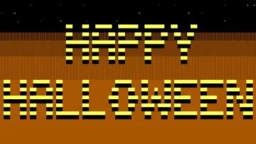 Happy Halloween ASCII art on FreeDOS