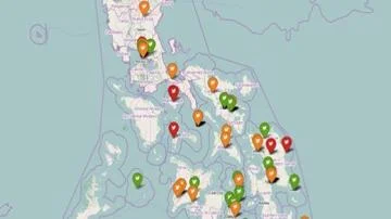 Map of tweets in Haiti for disaster relief efforts
