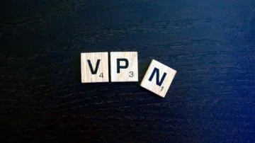 scrabble letters used to spell "VPN"